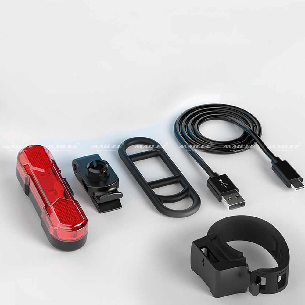 Đèn Hậu Xe Đạp USB LED AS-1010 pin sử dụng 4-8h dung lượng 210mAh, Chống Nước Đi Đêm Địa Hình Cảnh Báo Phụ Kiện- Mai Lee