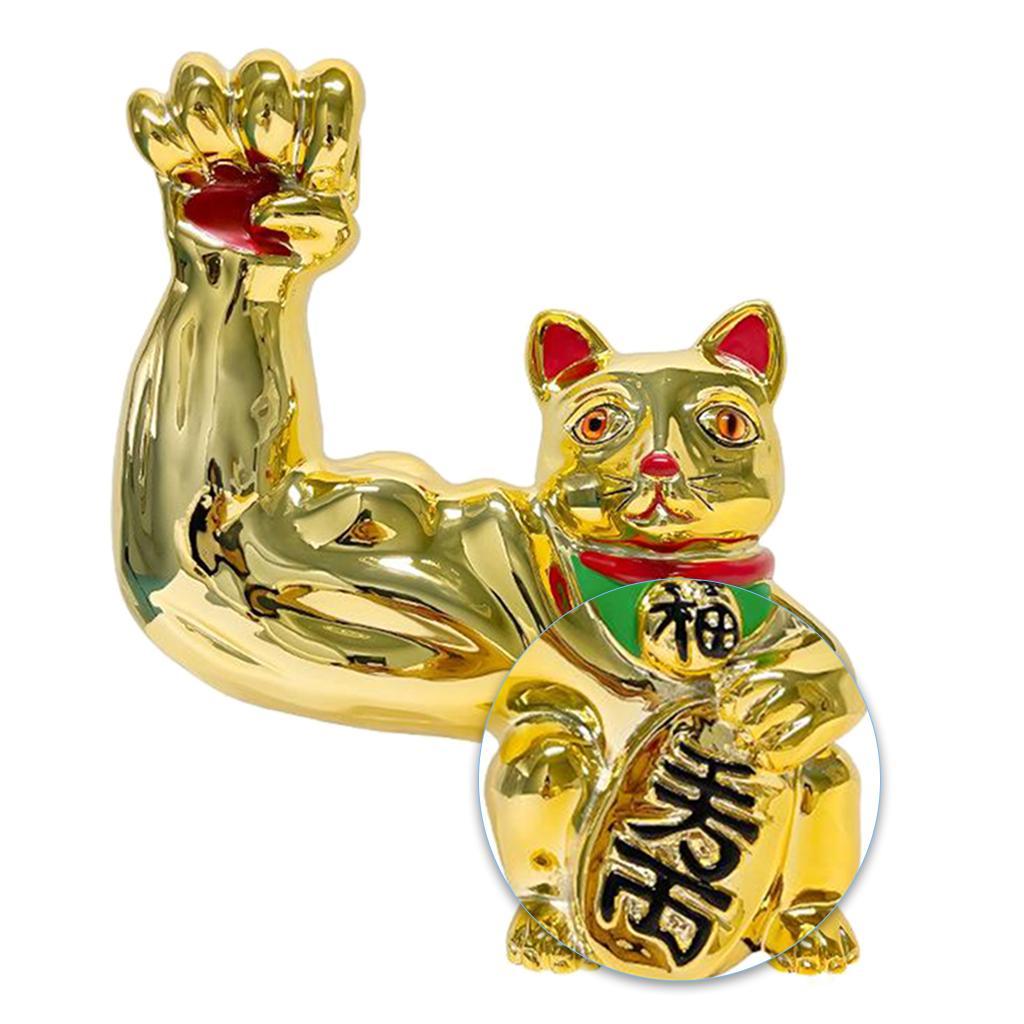 Tượng Mèo May Mắn Phong Thủy Trang Trí Bàn