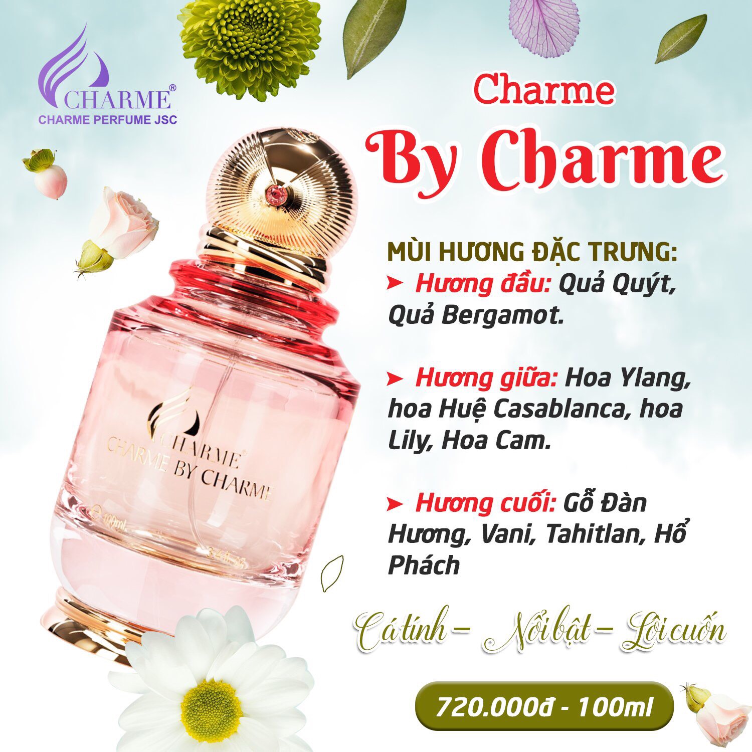 Nước Hoa Nữ Charme By Charme 100ml