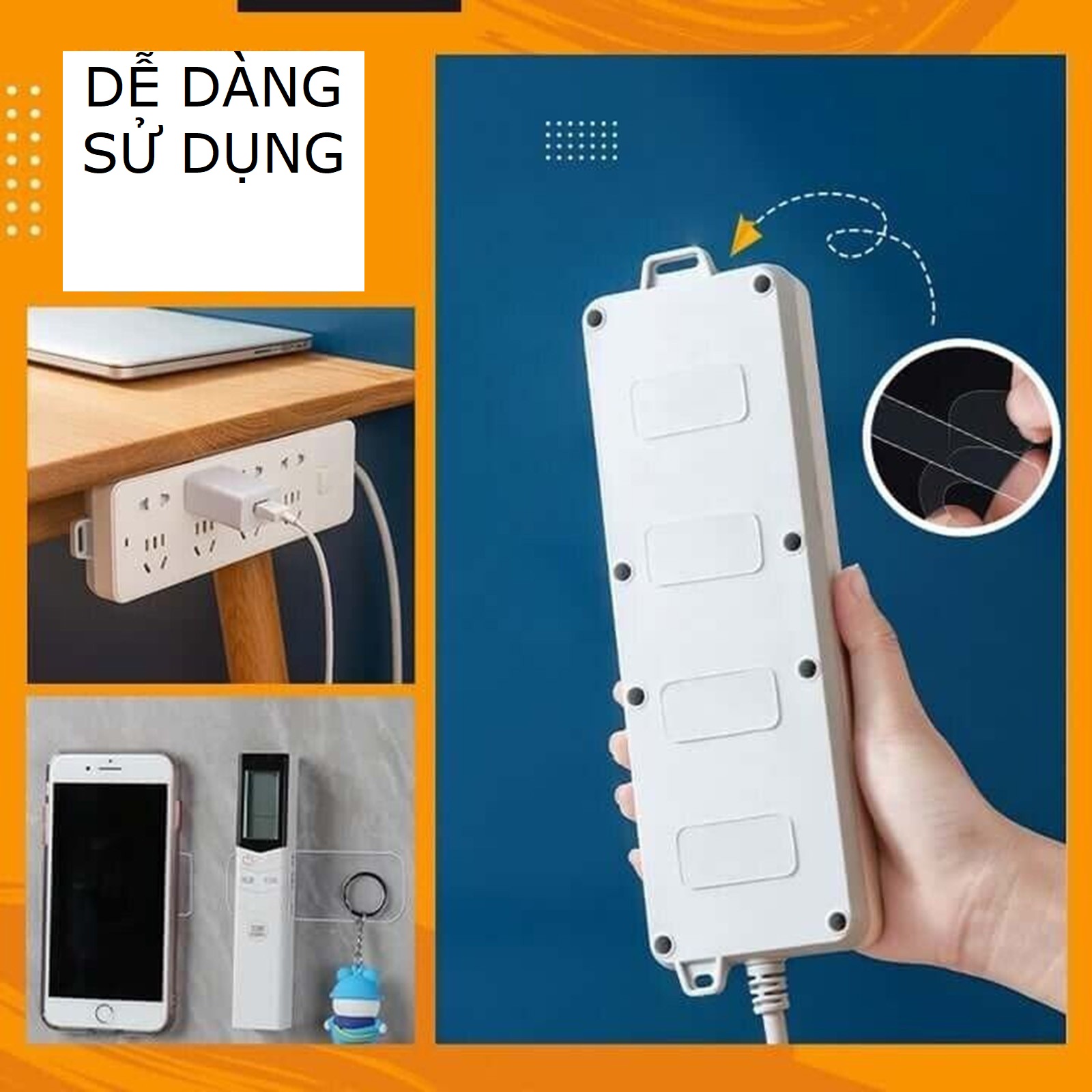 SDG Băng keo hai mặt có thể tái sử dụng Keo dán tường băng nhựa PVC trong suốt băng dính hai mặt không thấm nước hộp 60 miếng Băng keo siêu dính