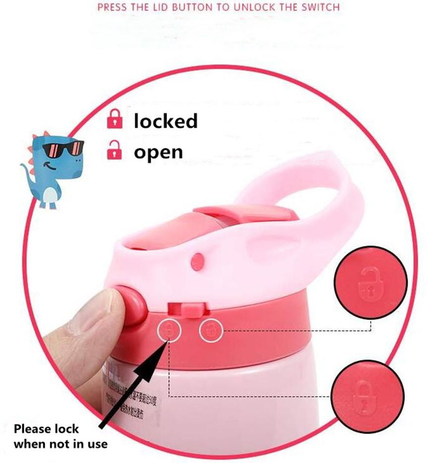 Hot Bán Hàng Dễ Thương Trẻ Em Sữa Bột Ấm Siêu Tốc Hoạt Hình Inox 316 Ống Hút Giữ Nhiệt Bình Của Bé Thứ Máy Hút Nước