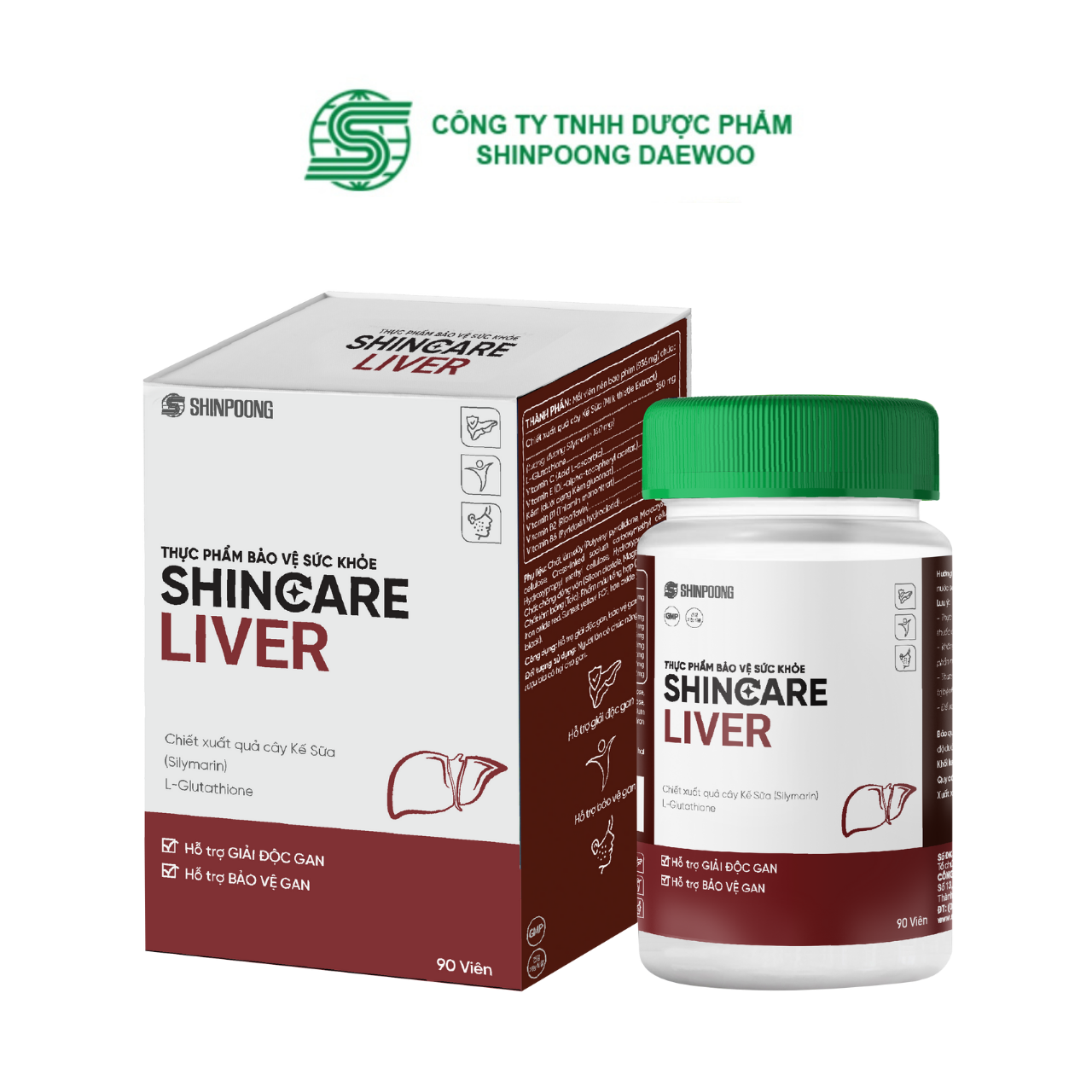 Combo Bảo vệ sức khỏe toàn diện - Hỗ trợ giảm cân, thải độc gan, cải thiện thị lực, bổ phổi, bền thành mạch - Shincare 90 viên SHINPOONG