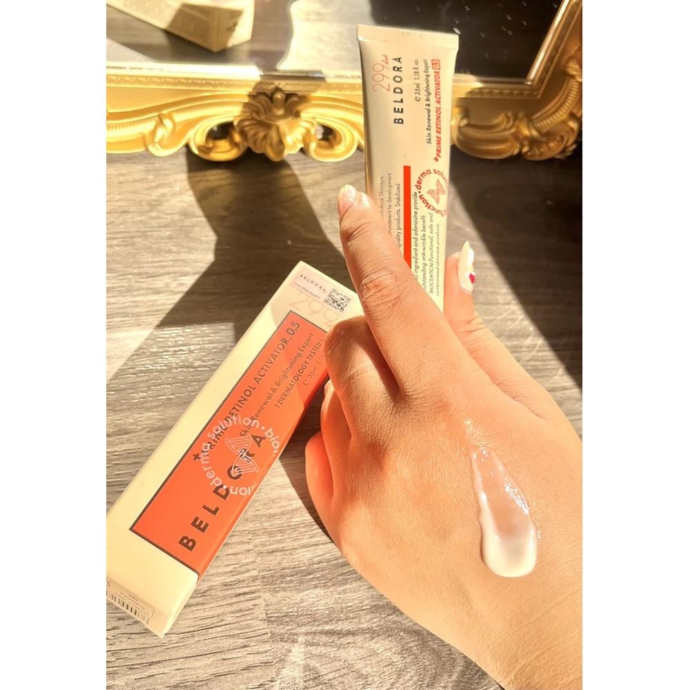 Kem Dưỡng Retinol Phủ Bóng, Ngăn Ngừa Mụn Beldora 299 Skin Renewal & Brightening Expert 0.5 35ml