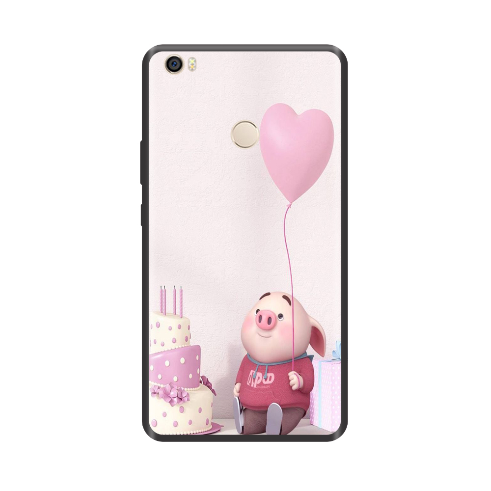 Ốp lưng TPU viền dẻo cho điện thoại XIAOMI MI MAX Hình Heo Con Mừng Sinh Nhật
