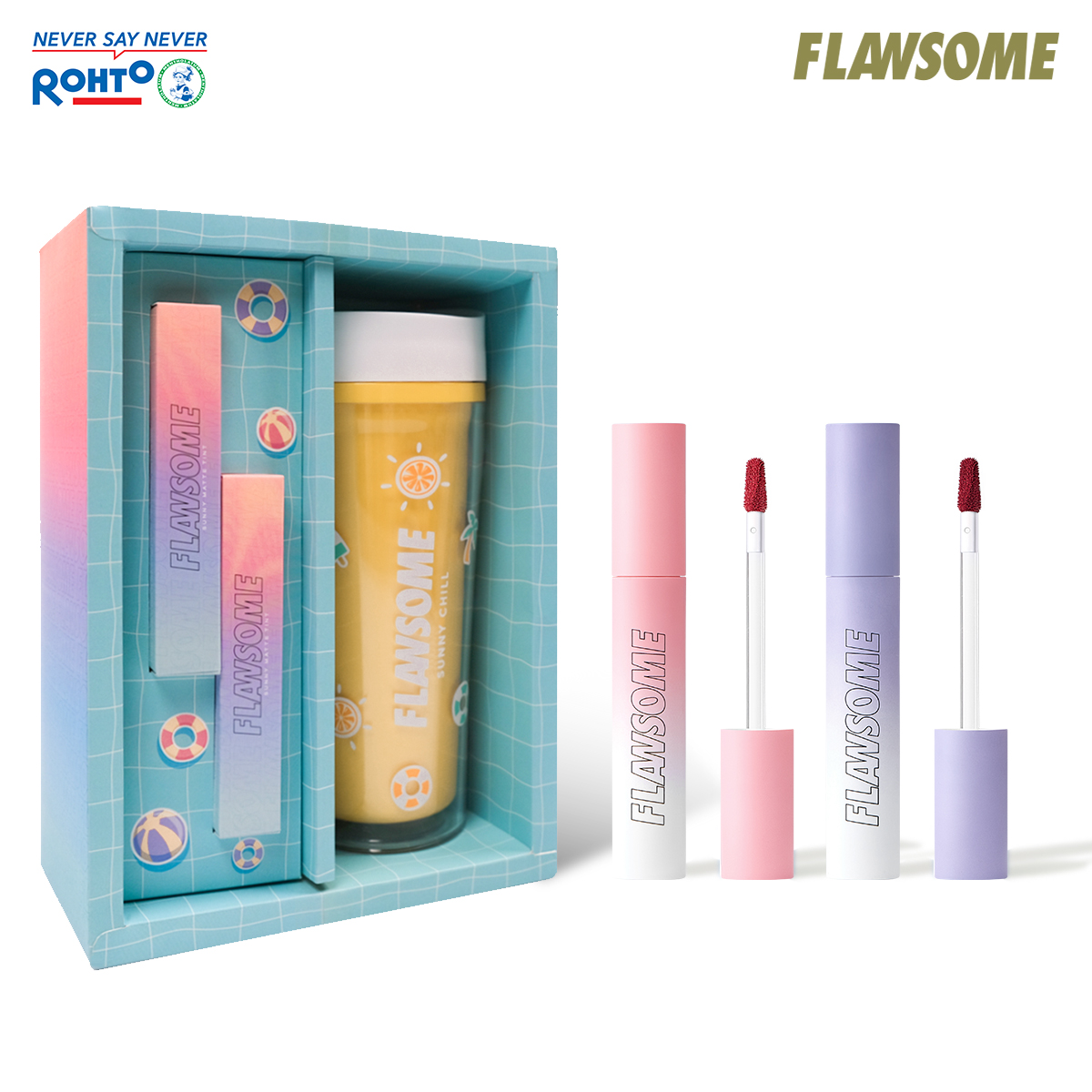 Set son tint lì dạng thỏi Flawsome Sunny Matte Tint (3g x 2)