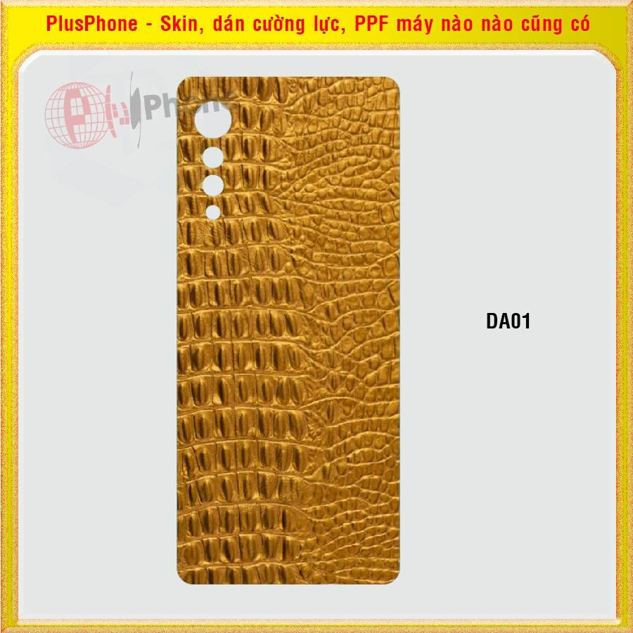 Dán Skin cho điện thoại LG Velvet 5G vân da cá sấu, da báo