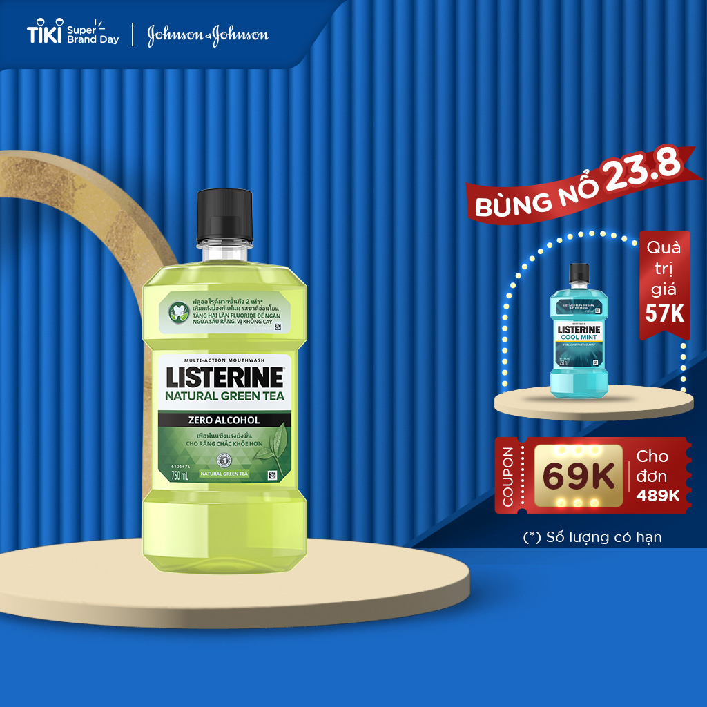 Nước Súc Miệng Trà Xanh Listerine Natural Green Tea (750ml)