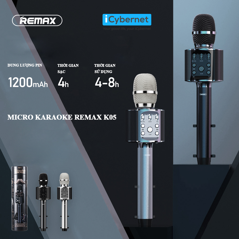 Micro karaoke Bluetooth Remax K05 - Hàng chính hãng