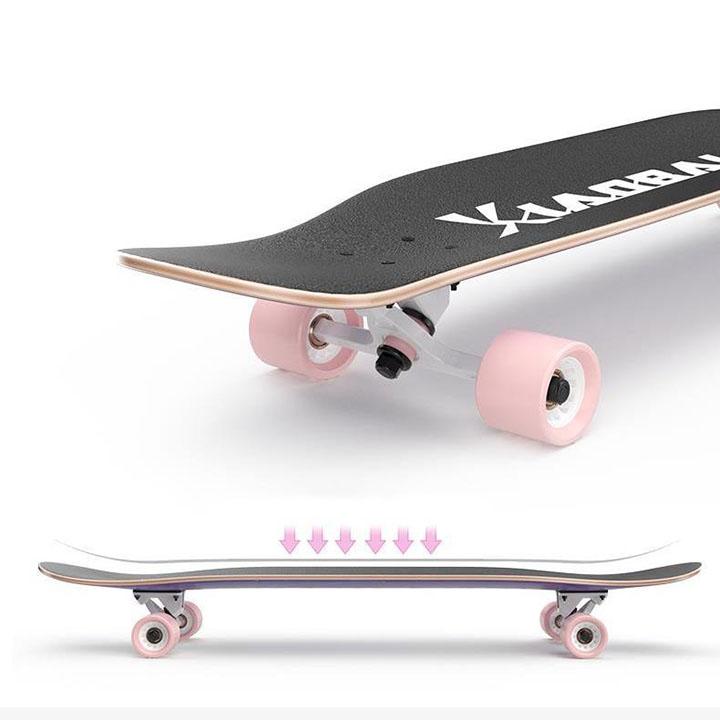 Ván Trượt Dài Mặt Nhám Dance LongBoard Cỡ Lớn cho Nữ, Kích Thước107cm, Gỗ ép 7 Lớp  (Giao Màu Ngẫu Nhiên)