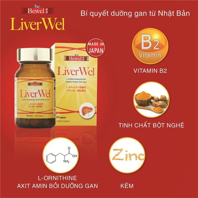 Thực phẩm chức năng dưỡng gan từ Nhật Bản Bewel Liverwel 