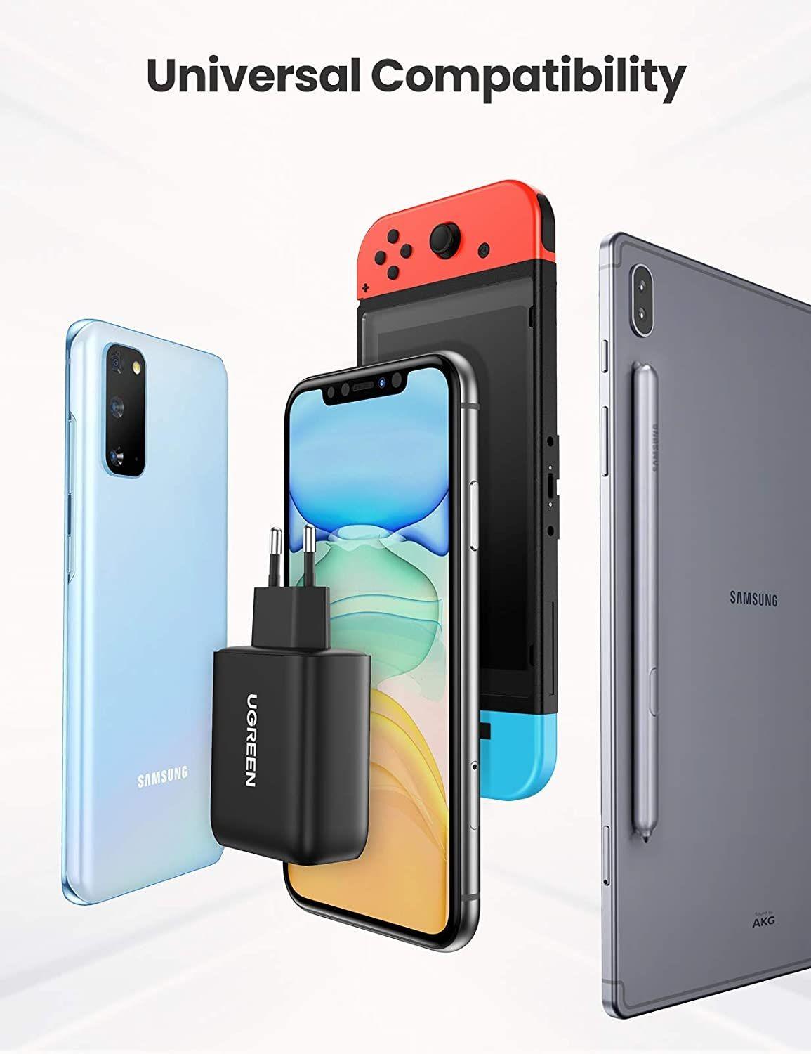 Ugreen UG10216CD161TK 36W QC3.0 2 cổng USB màu Đen Củ sạc nhanh - HÀNG CHÍNH HÃNG