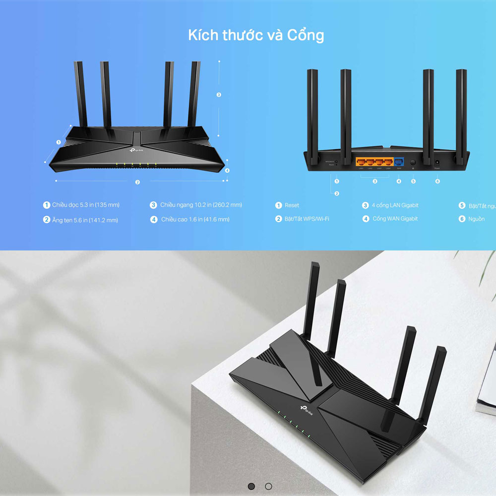 [Wifi thế hệ mới] Bộ Phát Router Wifi TP-Link Archer AX23 Wifi 6 Chuẩn AX1800 - Hàng Chính Hãng