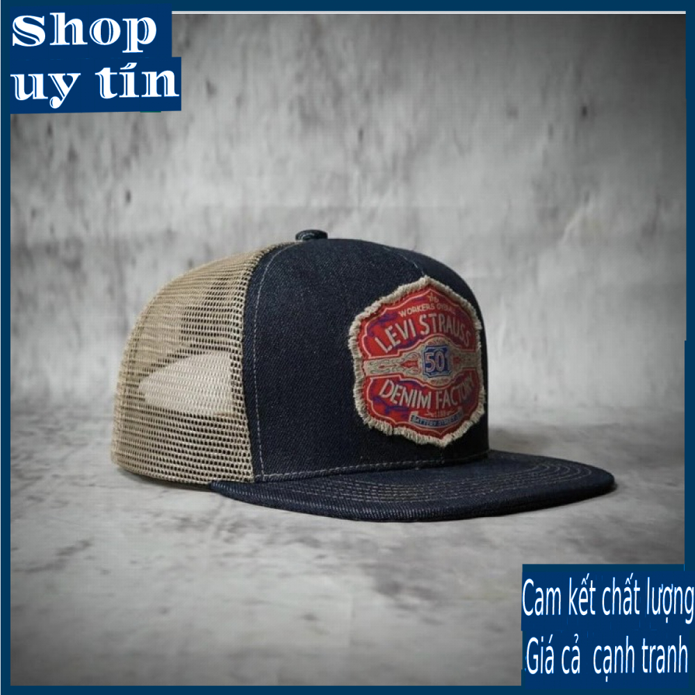 Freeship - MŨ NÓN KẾT LƯỠI TRAI SNAPBACK LE.VI.S JEANS CỔ ĐIỂN THỜI TRANG NAM NỮ CAO CẤP