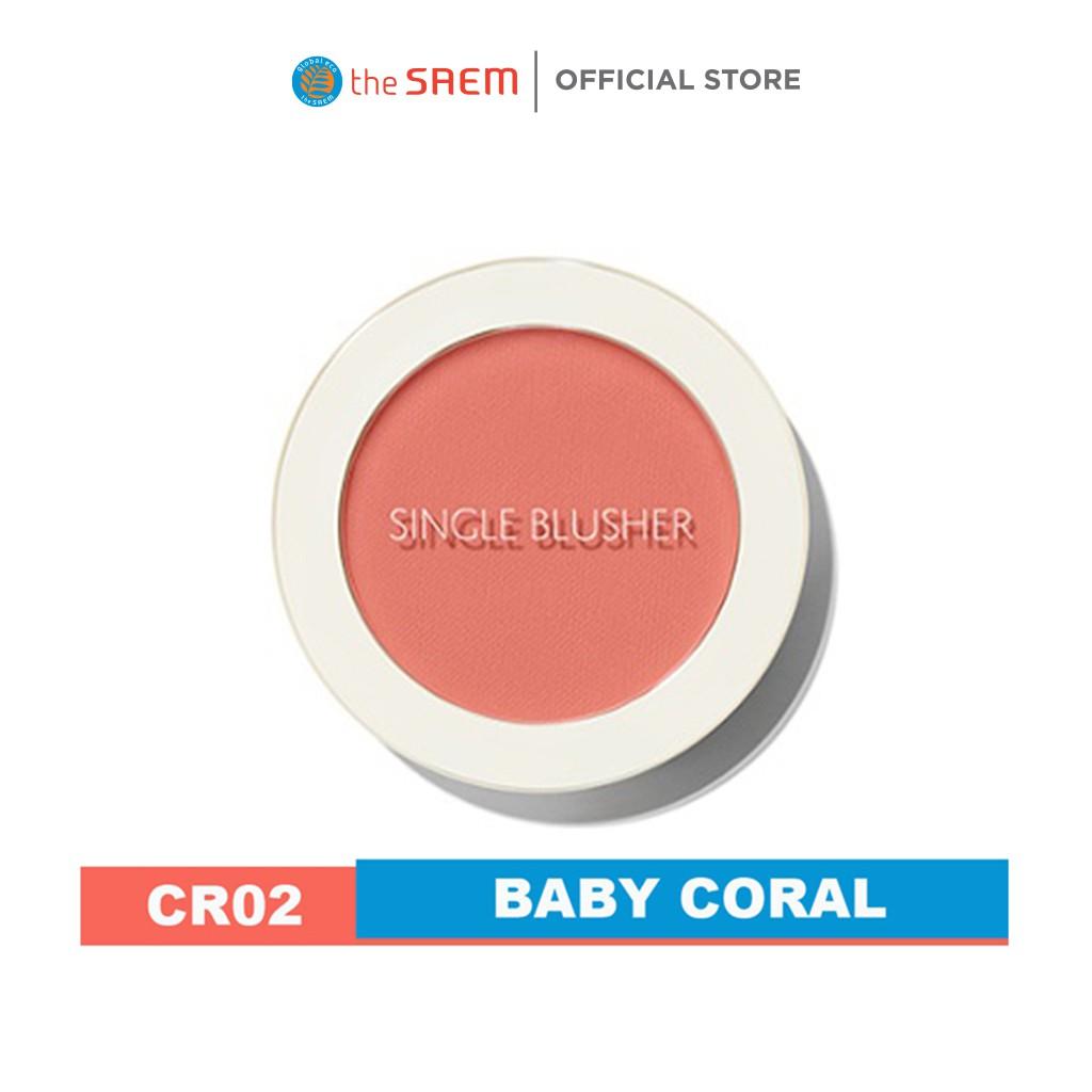 Phấn má hồng The Saem Saemmul Single Blusher CR02 Baby Coral (5g) - M3