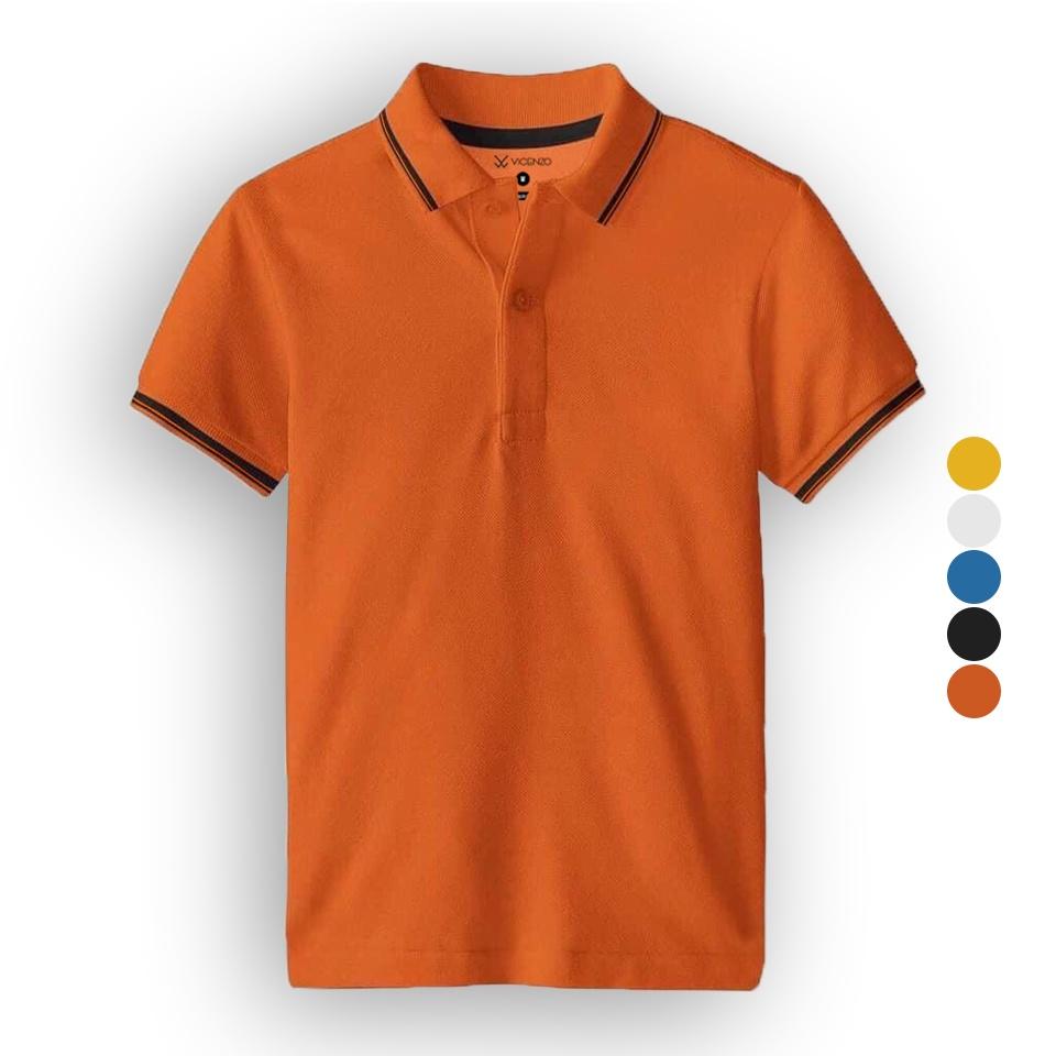 Hình ảnh Áo polo nam ngắn tay có cổ Vicenzo regular fit chuẩn hàng xuất, áo phông thun polo nam tay ngắn