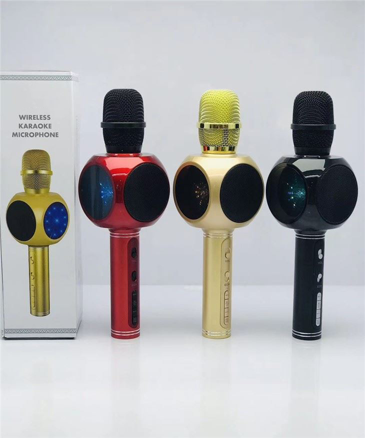 Micro Karaoke Kèm Loa Bluetooth Y.S - 6O Có Led Hát Hay