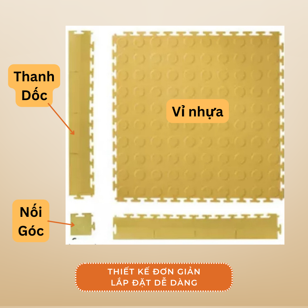 [Giá Trải Nghiệm] Combo 20 tấm CG1H - Sàn nhựa rửa xe cao cấp, tấm nhựa lót sàn gara ô tô, sàn nhựa chịu lực 8 tấn/m2 FLOOR MASTER