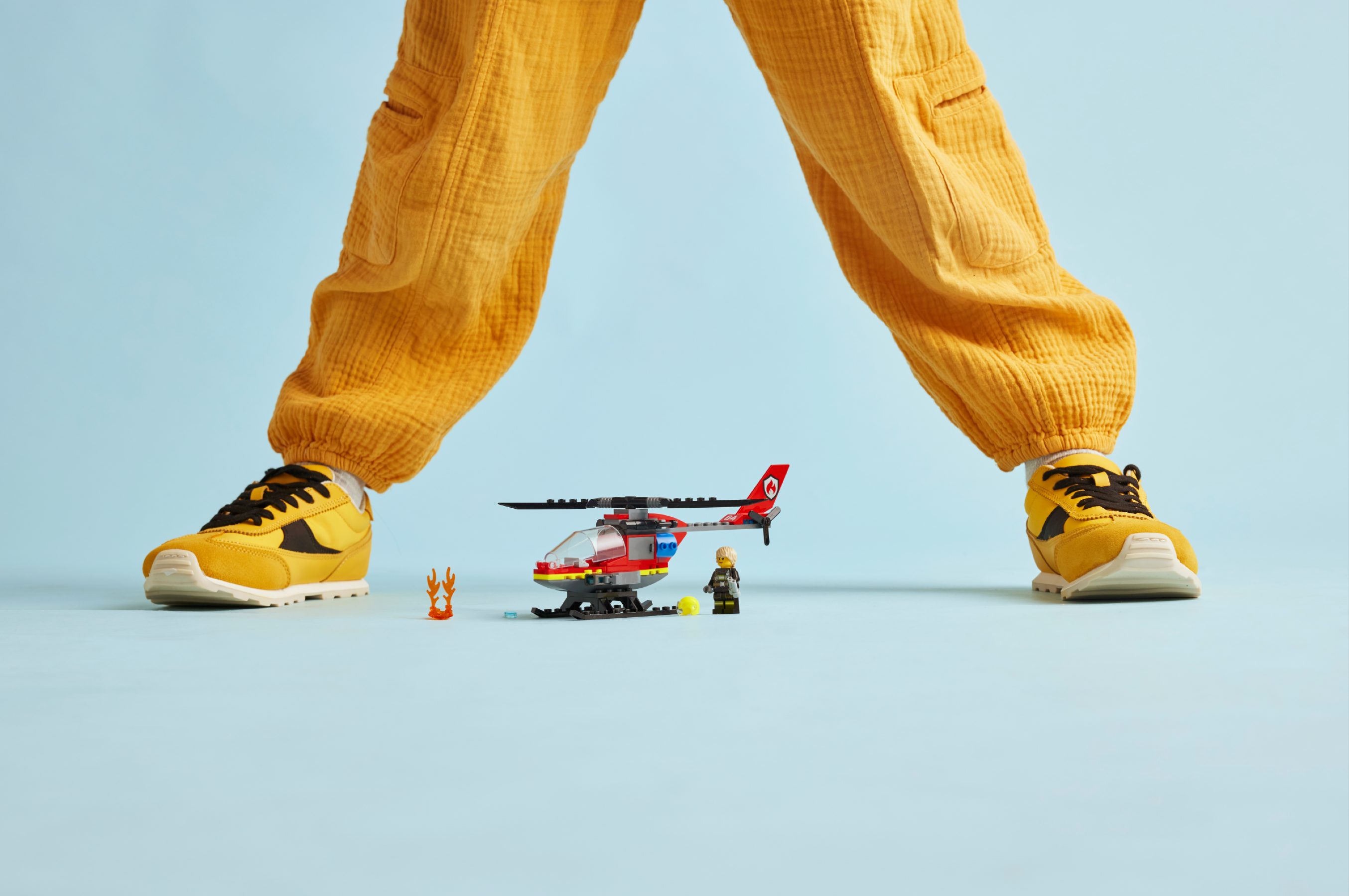 Đồ Chơi Lắp Ráp Trực Thăng Cứu Hỏa - Fire Rescue Helicopter - Lego City 60411 (85 Mảnh Ghép)