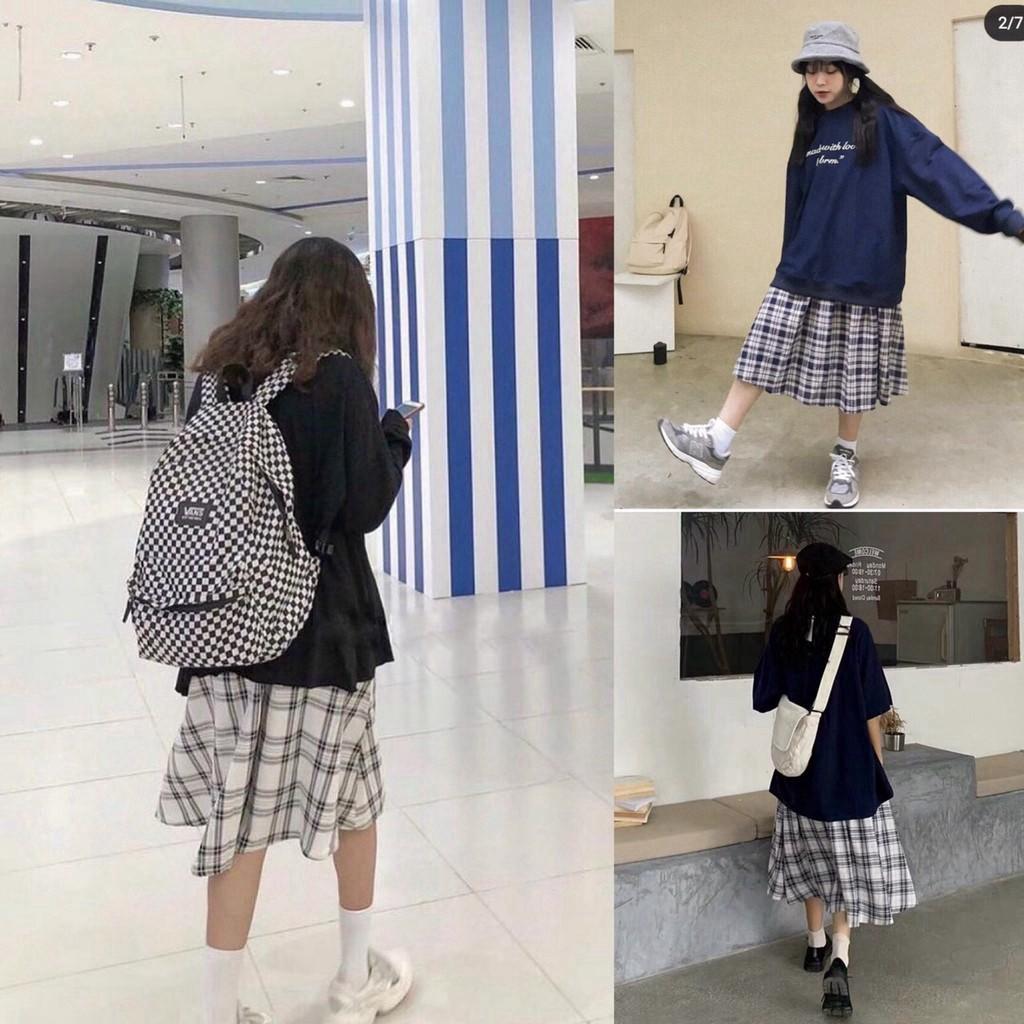 Chân váy kẻ sọc basic siêu dễ thương thời trang hàn quốc - Váy Xinh