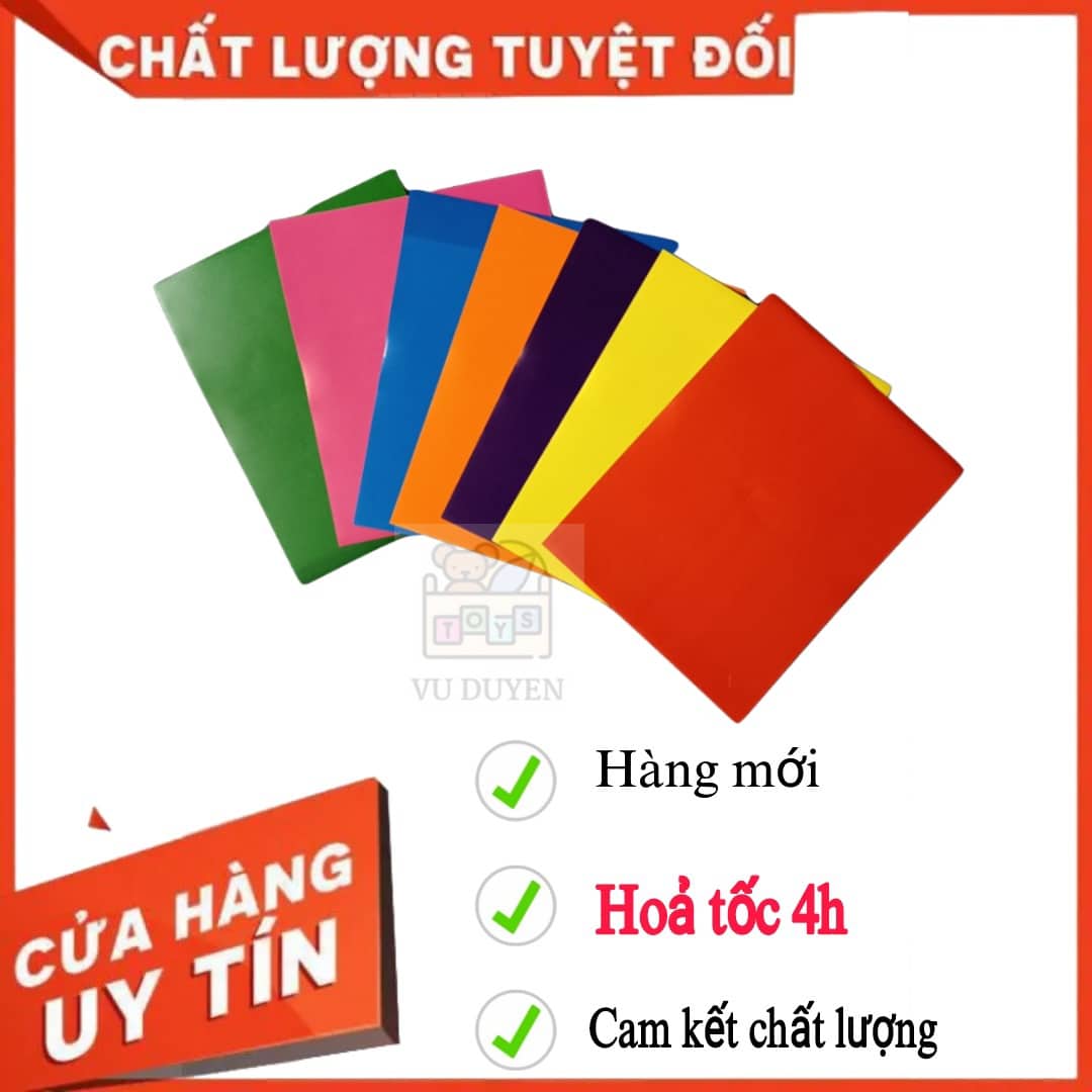 Giấy màu thủ công có keo dán xấp 7 tờ kích thước 17x21cm