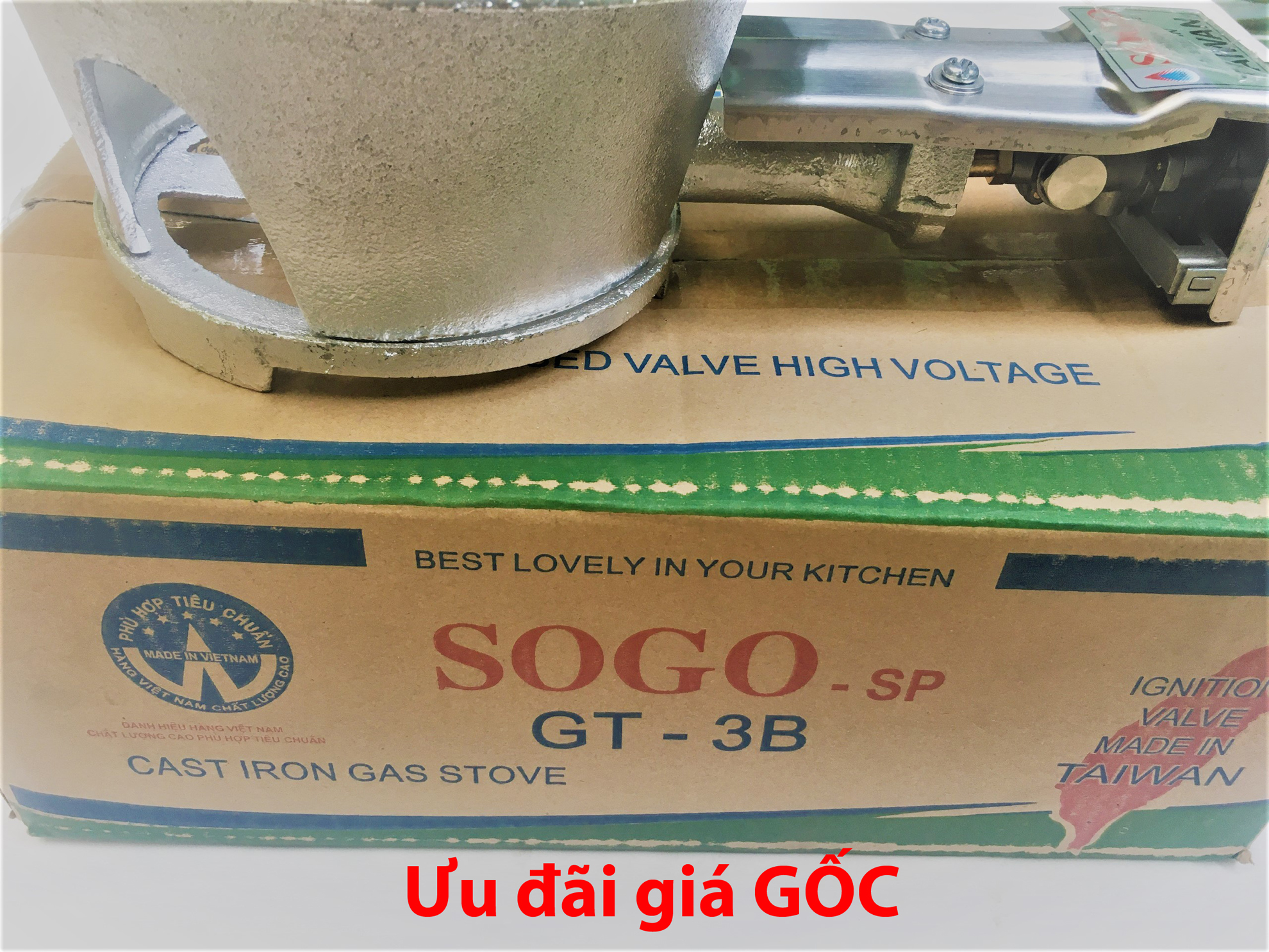 Bếp gas công nghiệp khè mini Sogo-SP GT-3B