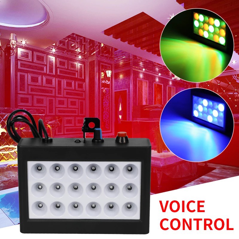 [ GTP ] ĐÈN CHỚP LIGHT 18 BÓNG RGB - THÍCH HỢP DÙNG TRONG PARTY , DISCO , BAR TẠI NHÀ .