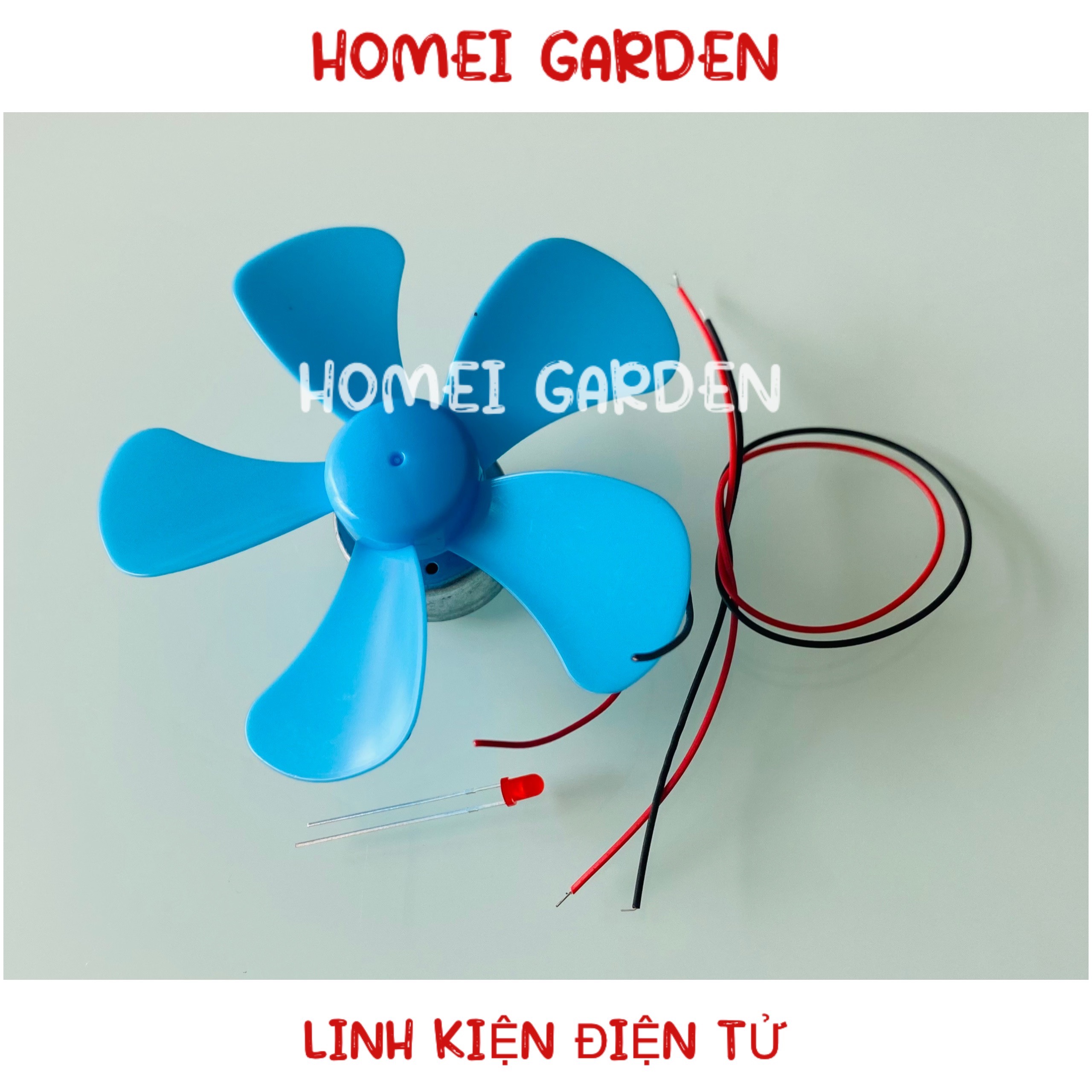 Bộ thực hành tuabin gió phát điện sáng đèn led dùng cho học tập DIY stem - CBGD2