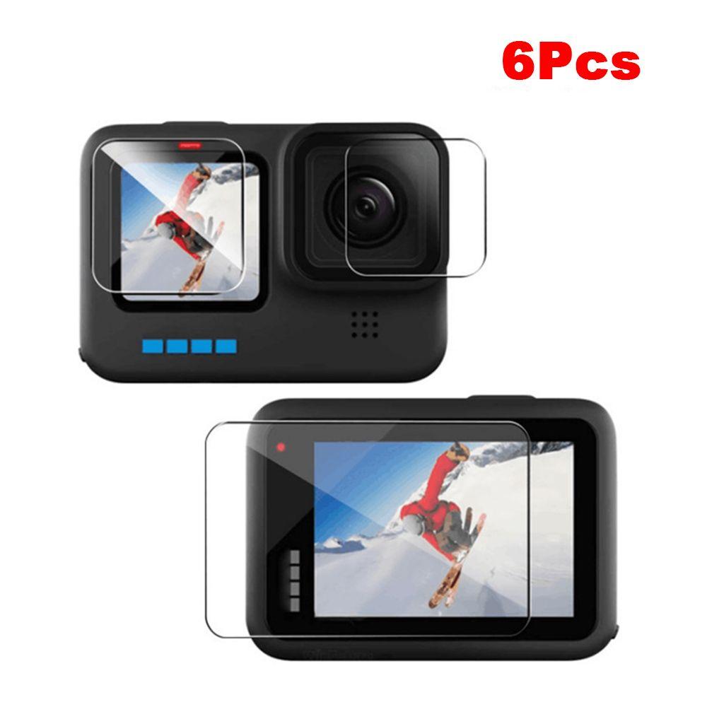 Bộ bảo vệ màn hình thủy tinh nóng tính cho GoPro Hero 10 9 Phim bảo vệ ống kính đen cho GoPro9/10 Phụ kiện máy ảnh