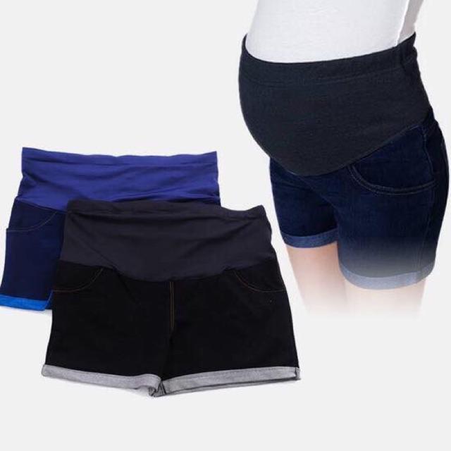 Quần sooc đùi bầu jean mềm mại thoải mái