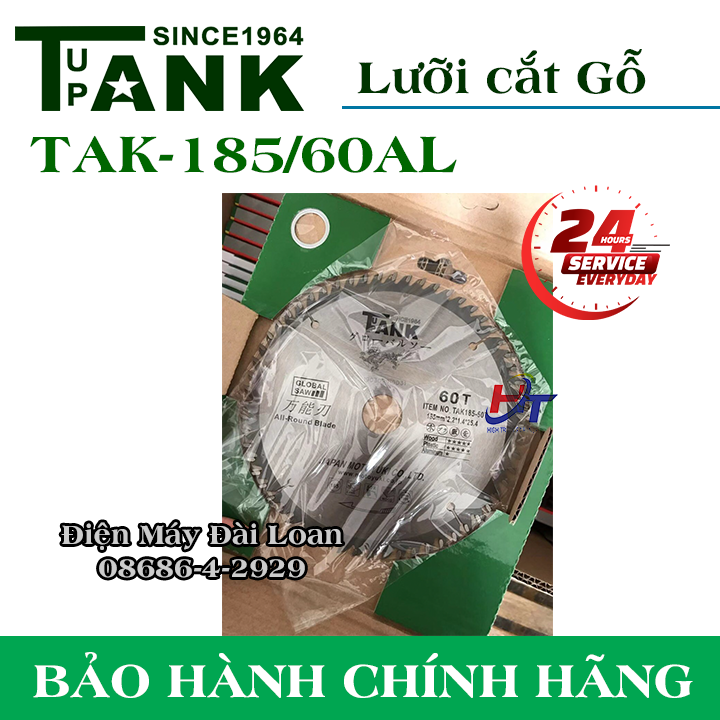 Lưỡi cắt gỗ Tank since 1964 TAK-185/60R/25.4