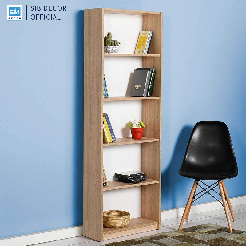 Tủ Gỗ Max 5 Ngăn Cao 170cm Có Hậu Màu Sonoma Oak Thương Hiệu SIB Decor