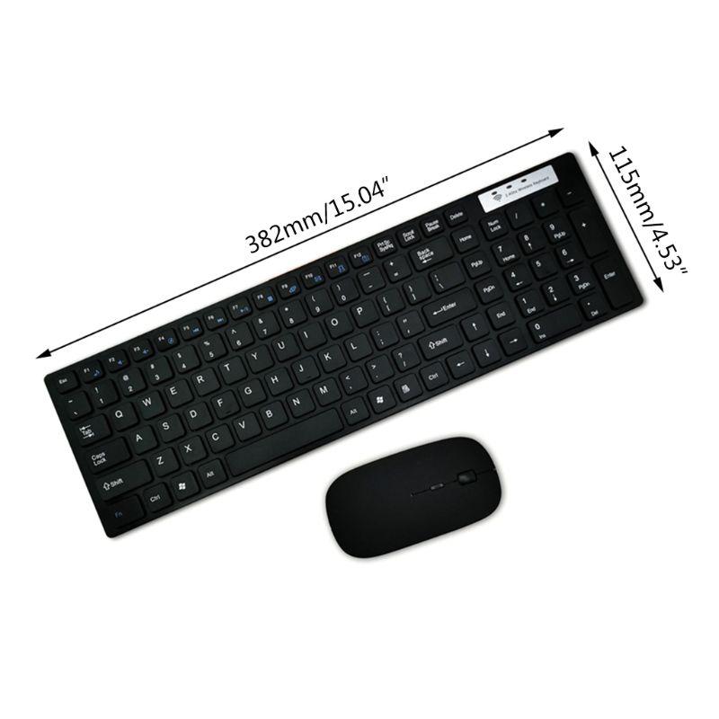 Đa Năng Silicon Siêu Mỏng 2.4G Không Dây Bàn Phím Và Chuột Cho Laptop Máy Tính