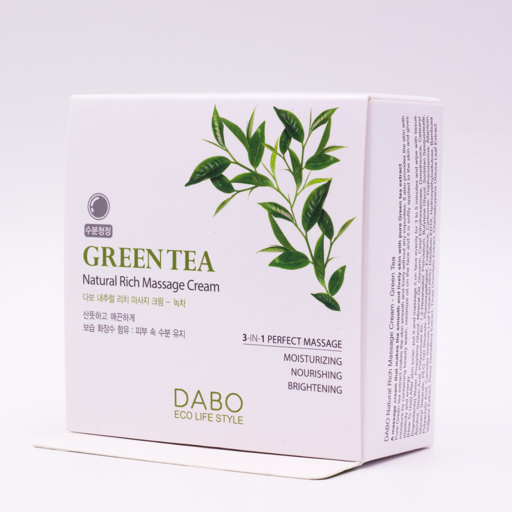 Kem Massage Trà Xanh Hàn Quốc Dabo Green Tea (200ml) – Hàng Chính Hãng