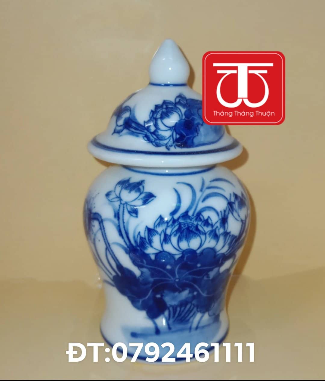 ĐÔI CHÓE SỨ HOA SEN