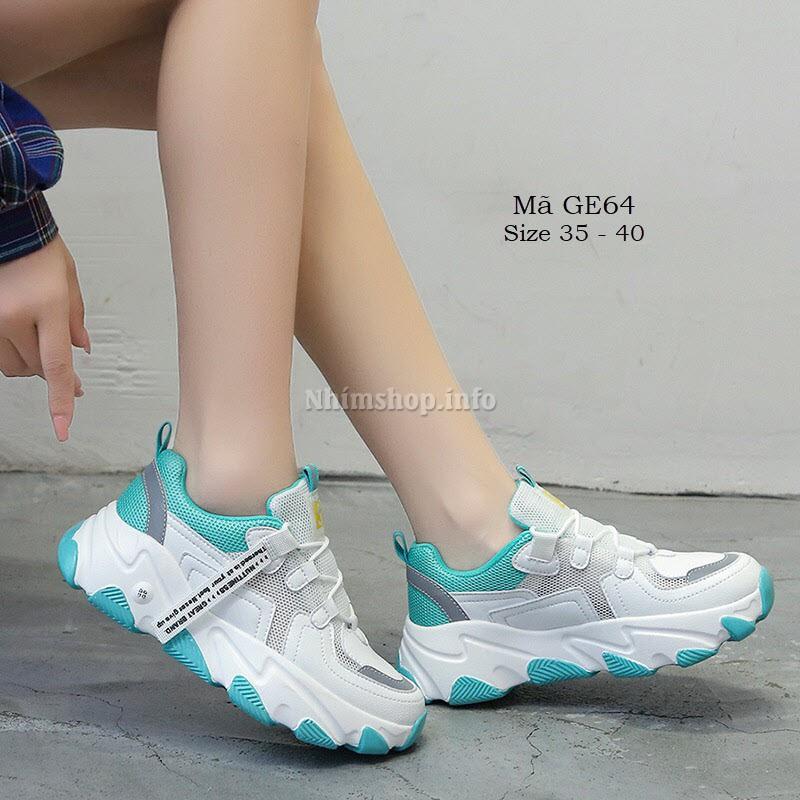 GIÀY THỂ THAO BÉ GÁI HỌC SINH TIỂU TRUNG HỌC CHẤT MỀM ĐẸP PHONG CÁCH SNEAKER THỜI TRANG HIỆN ĐẠI GE64