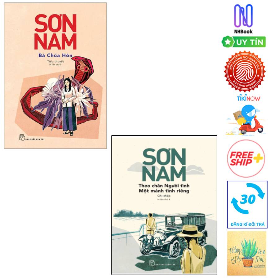 Combo Sơn Nam - Bà Chúa Hòn Và Theo Chân Người Tình &amp;amp; Một Mảnh Tình Riêng ( Tặng sổ tay)