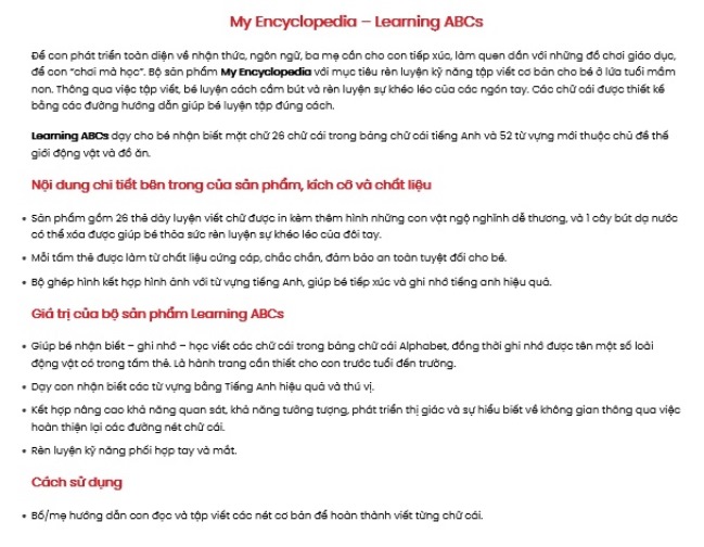 Đồ chơi Giáo dục MyndToys Flash Cards học chữ Boardgame – My Encyclopedia – Learning ABCs cho trẻ từ 4 tuổi