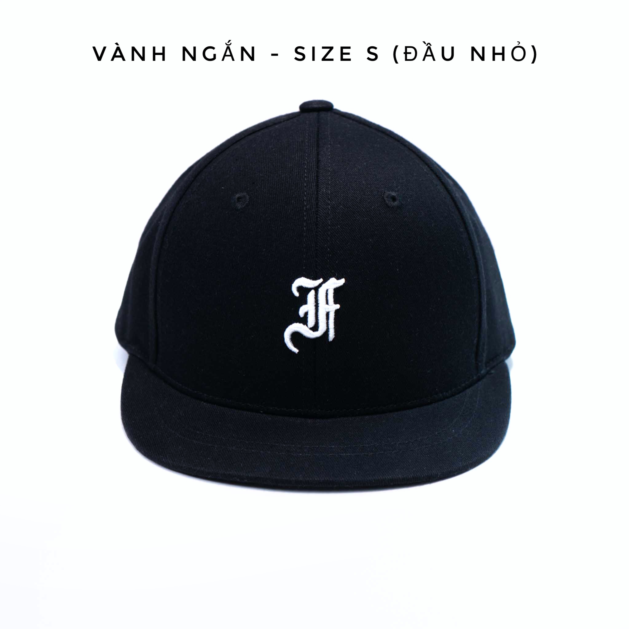 Nón lưỡi ngắn snapback logo Chữ F thêu 3D cách điệu quai dây gài chất lượng cao brand One Hat