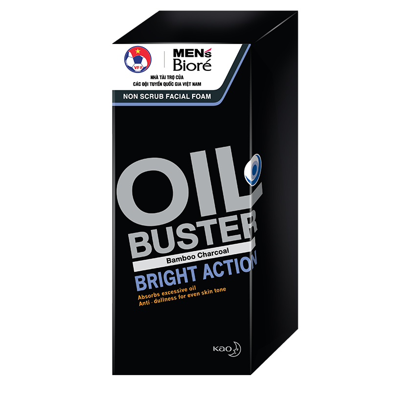 Sữa Rửa Mặt Men Biore OIL BUSTER Sạch Nhờn Sáng Da 100g