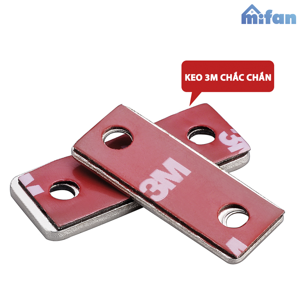 Nam Châm Gắn Cửa Lực Hút Cực Mạnh MIFAN - Thép Siêu Bền, Keo 3M - Dán Chốt Tủ Quần Áo, Ngăn Kéo, Cửa Ra Vào Tiện Lợi