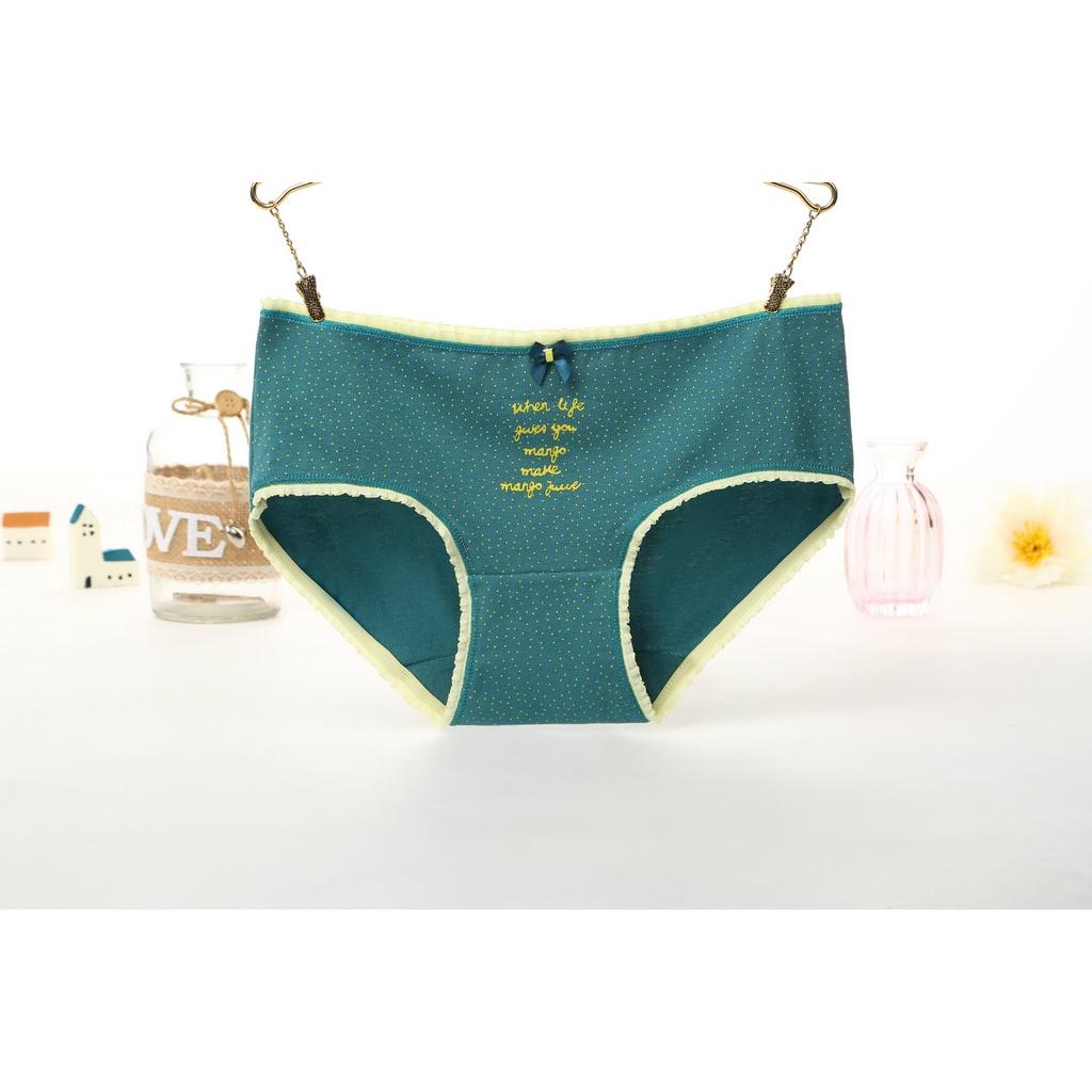 Quần Lót Nữ Cotton Bi Nhỏ Thời Trang Nhật Bản Ngang Eo . Hàng Loại Đẹp.