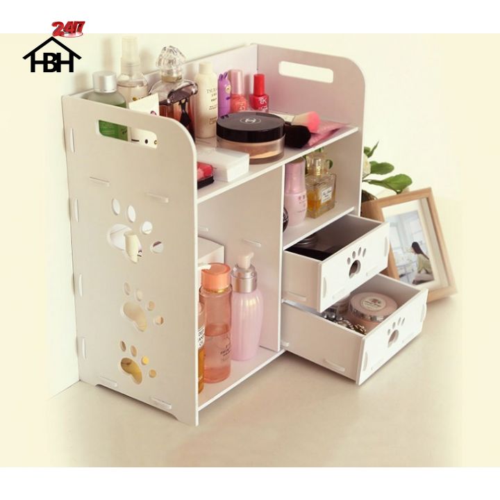 Kệ để đồ trang điểm hoa văn bàn chân chó
