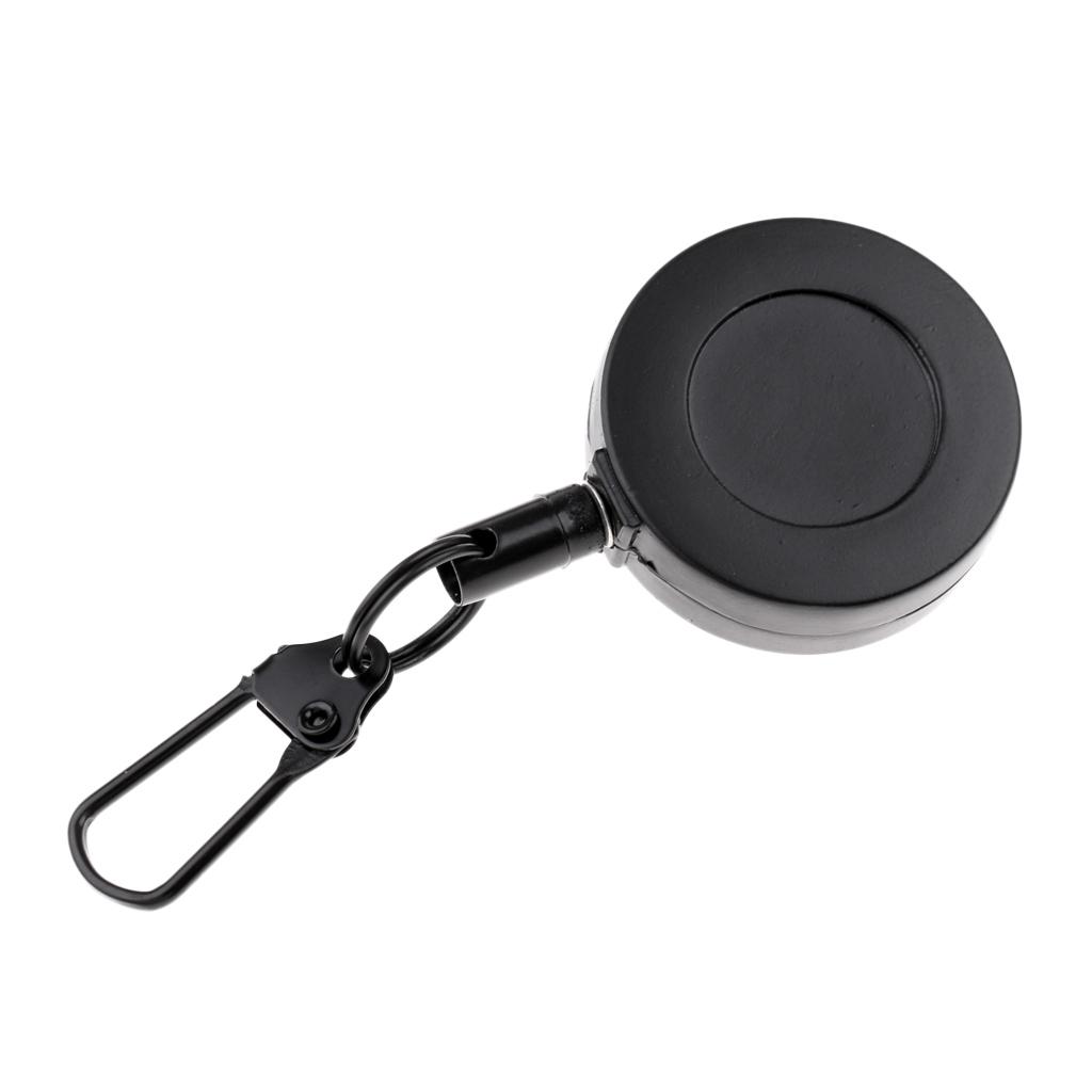 Key Chain Fly Fishing Zinger Retractor Steel Rope Carabiner Clip