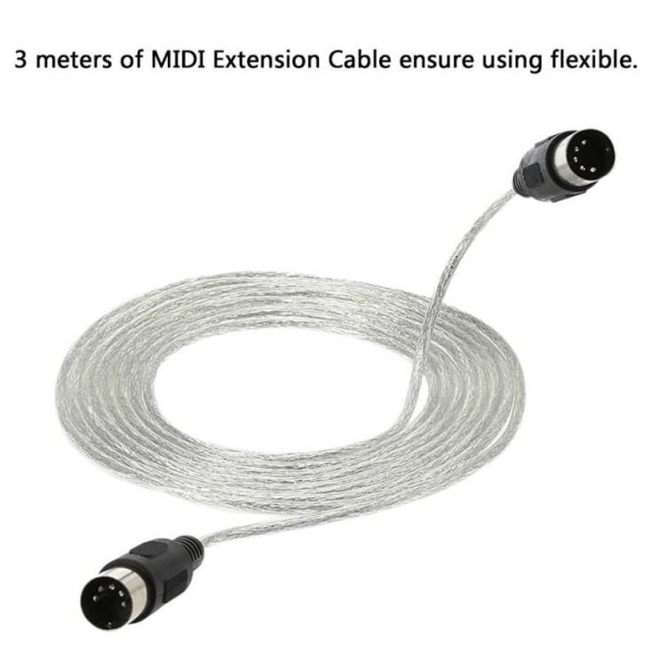 Cáp MIDI 5 pin kết nối giữa các thiết bị điện tử như piano, bàn phím, piano điện, piano cầm tay, guitar điện (hiệu ứng) và máy tính