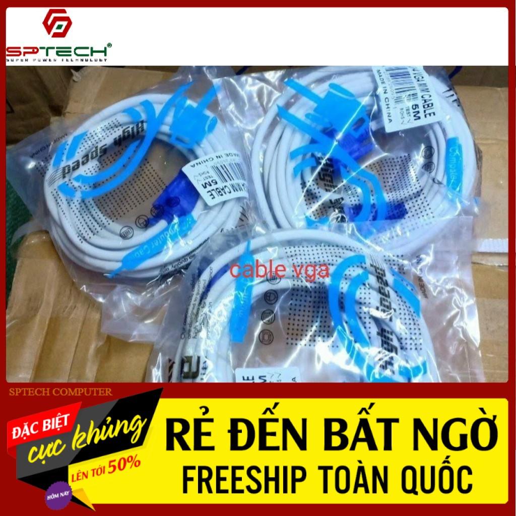 Cable VGA  Dây Cáp VGA Chống Nhiễu Lõi Đồng Cao Cấp 1.5M 3M 5M 10M 20M SPTECH COMPUTER