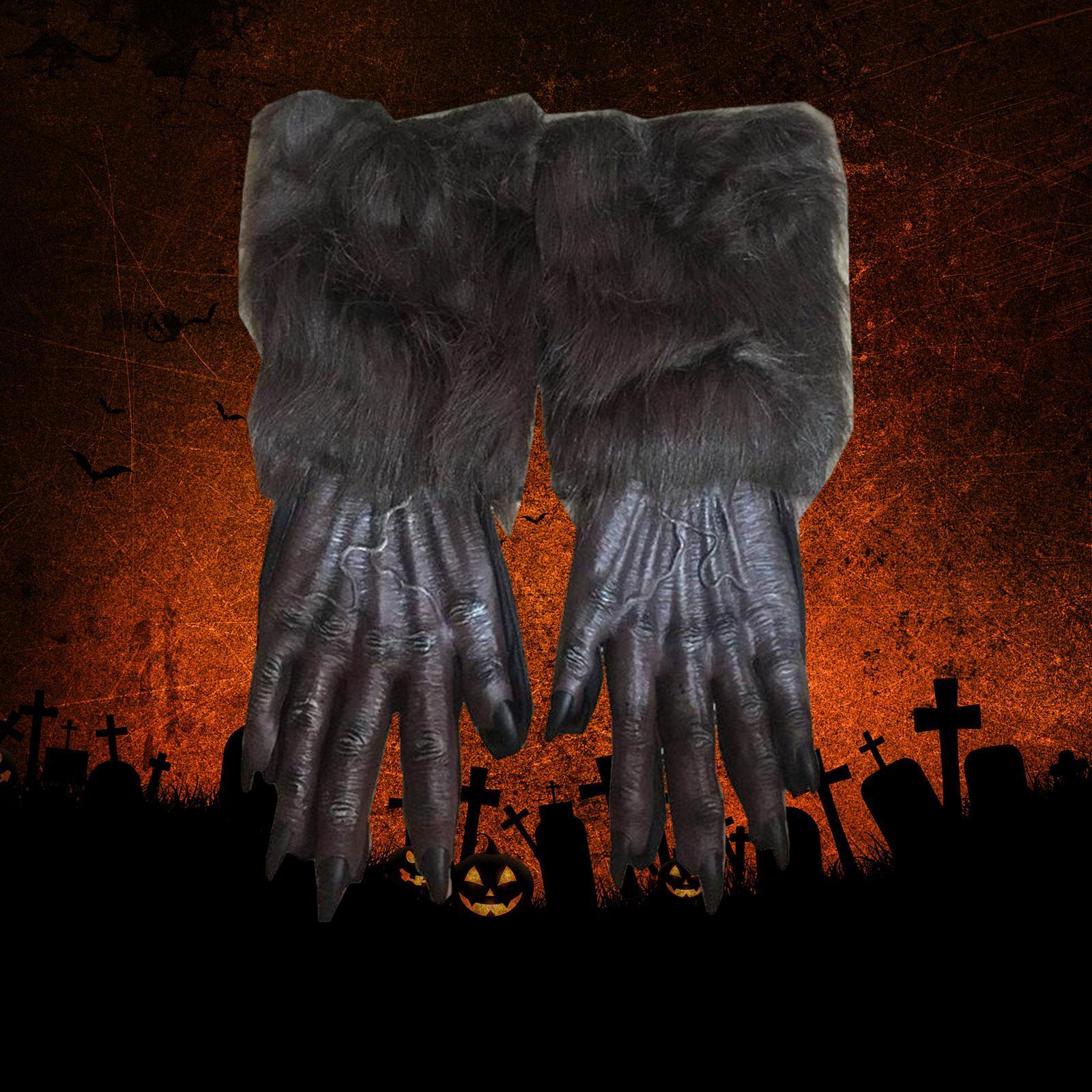 Halloween Werewolf Gloves Adult Dressing up for Photo Props Themed Party Bar