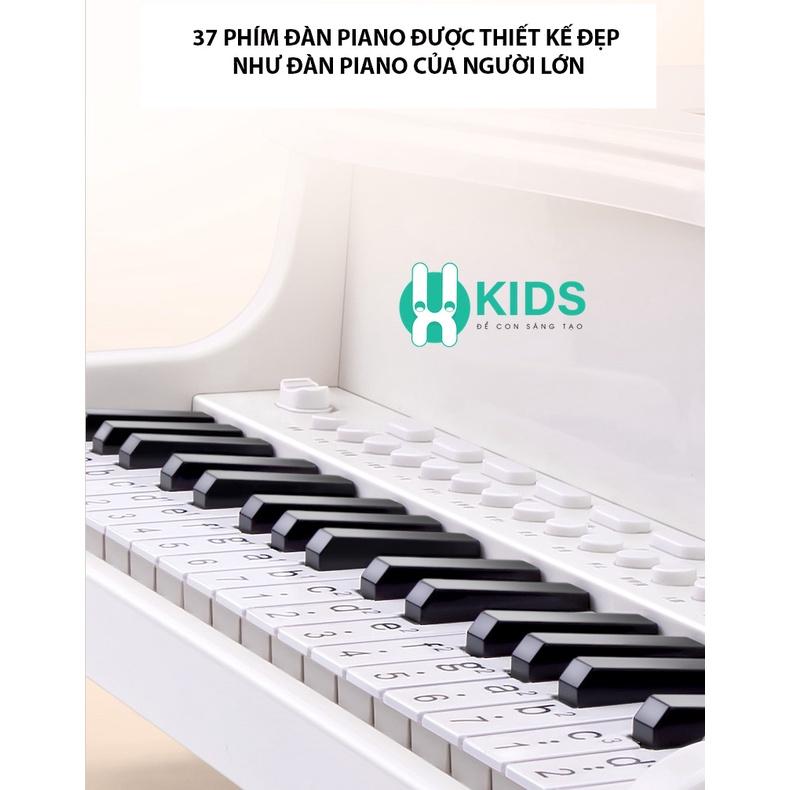 Đàn Piano Mini cho bé kèm mic thu âm, có kết nối điện thoại, bàn phím chữ Tiếng Anh cao cấp - Đồ chơi âm nhạc trẻ em