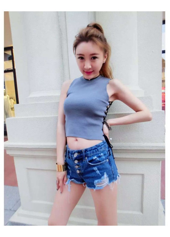 Hình ảnh Áo crop top đan dây chéo Mã: AN498