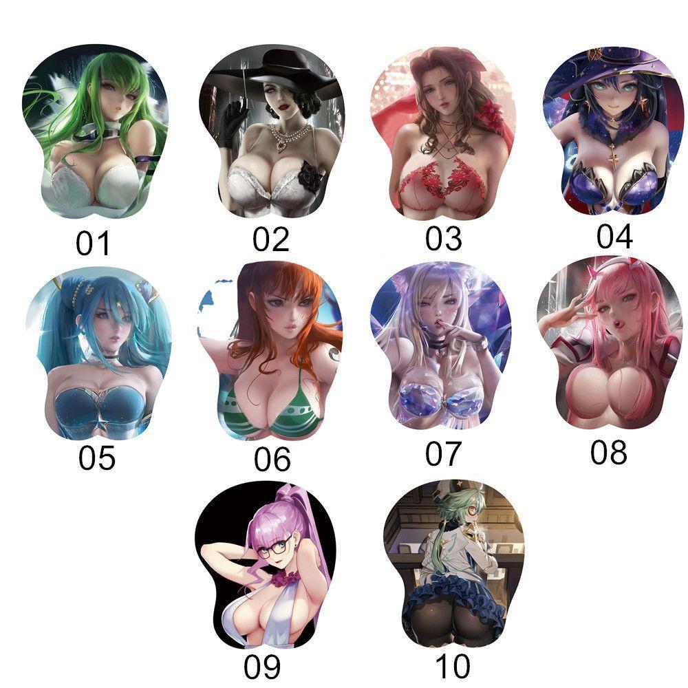 Miếng lót chuột máy tính bằng silicone PC hình anime 3D thoải mái