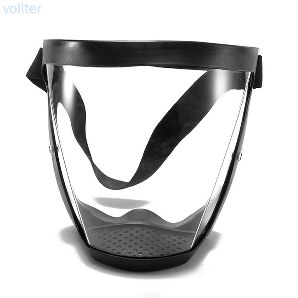 Face Shield Dustproof Splashproof Full Face Guard Indoor Outdoor Nose Mouth Eyes Protector, Black